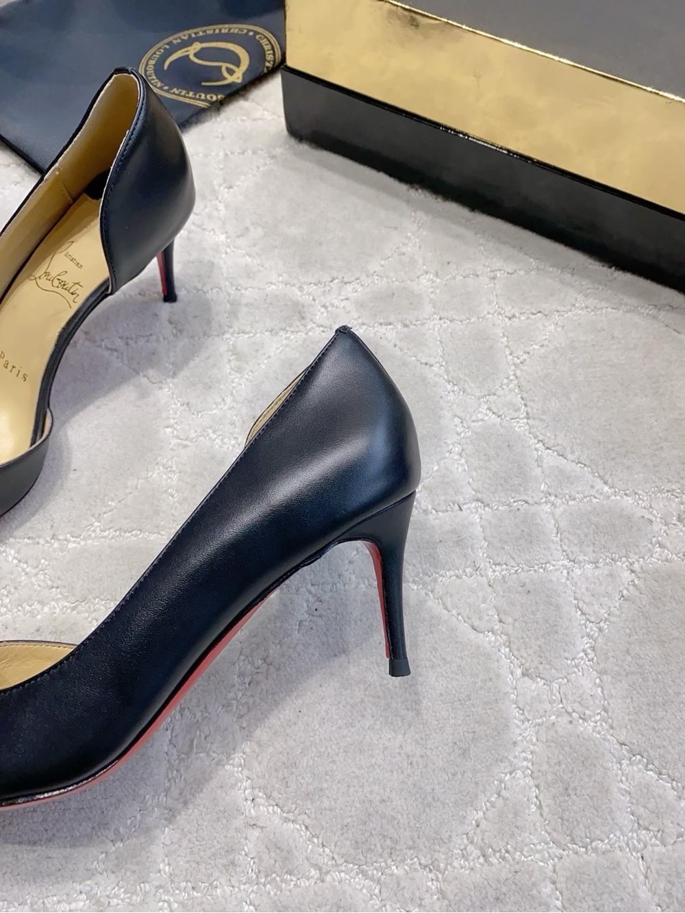Christian Louboutin Black Pointed Slingback Pumps - Picture 8 of 8